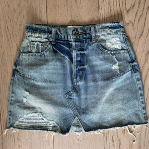 New Pistola Lolita Denim Skirt in Dizzy Distressed